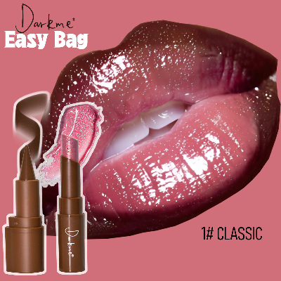 DARKME Waterproof Pearlescent Lip-Liner and Gloss Lipstick Set (1bag)