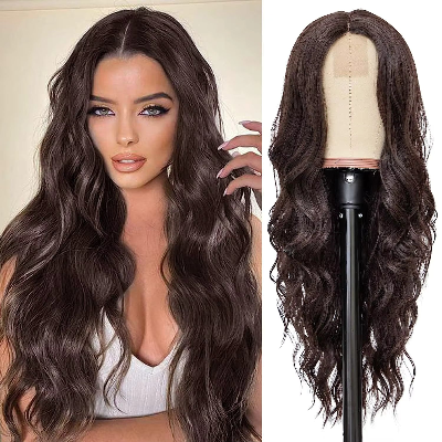 26-Inch Body Wave Curly Synthetic Hair High Temperature Fiber Wig (#6)