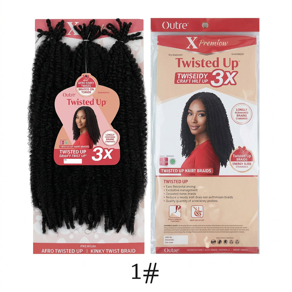 OUTRE X-PRESSION Afro Kinky Twist Braids Extension (16-Inch)