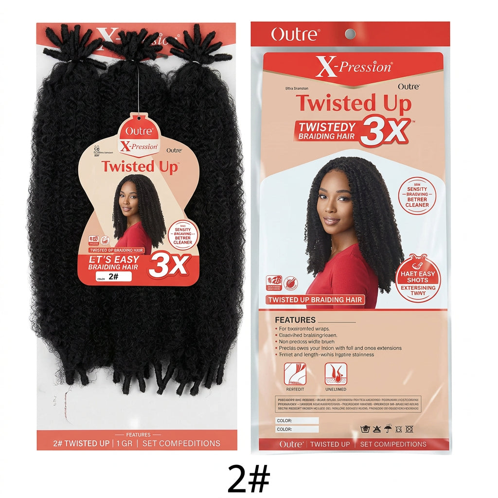 OUTRE X-PRESSION Afro Kinky Twist Braids Extension (16-Inch)
