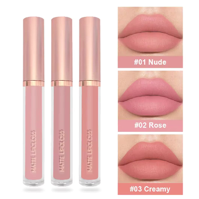 MIRSIST Waterproof High Pigmented Matte Lip Gloss (3pcs)
