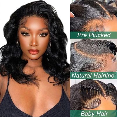 18–Inch Big Body Wave Curly Synthetic Hair Wig (#1B-Natural Black)