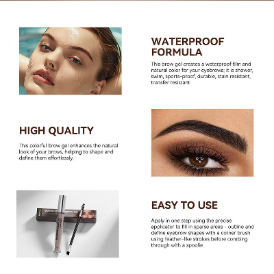 LAKERAIN Waterproof Smudge-resistant Eyebrow Dye Styling Gel (1pc)
