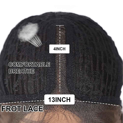 24-Inch Bouncy Synthetic Hair High Temperature Fiber Wig (Black)