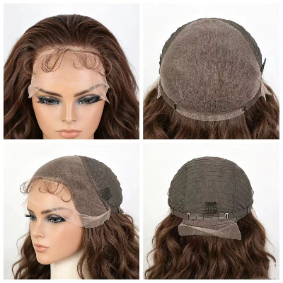 22-Inch Bouncy Wave Synthetic Hair High Temperature Fiber Wig (#4-Chocolate Brown)