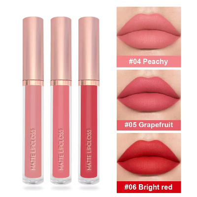 MIRSIST Waterproof High Pigmented Matte Lip Gloss (3pcs)