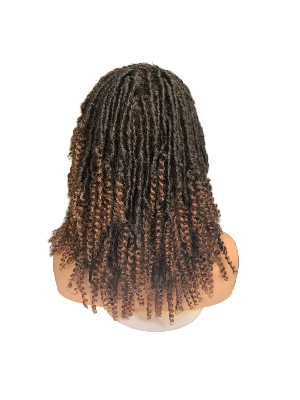 18-Inches Glueless Dreadlocks Synthetic Hair Braided Wig (#1B/30)