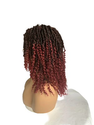 18-Inches Glueless Dreadlocks Synthetic Hair Braided Wig (#1B/BUG)