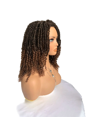 18-Inches Glueless Dreadlocks Synthetic Hair Braided Wig (#1B/30)