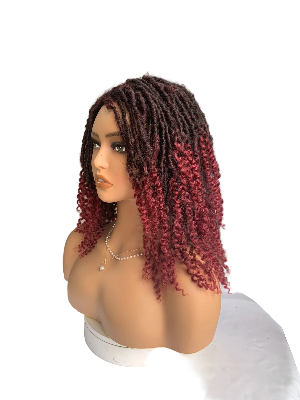 18-Inches Glueless Dreadlocks Synthetic Hair Braided Wig (#1B/BUG)