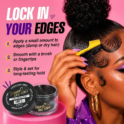 EBIN New York 24 Hour Control Edge Tamer - Natural Black (1.01 oz)