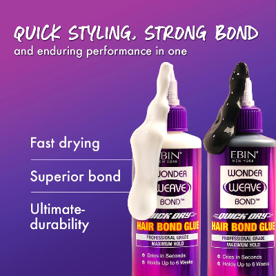 EBIN New York Wonder Weave Bond Hair Bond Glue (Black) 1oz