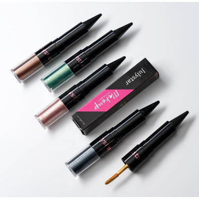 JULYSTAR 2-in-1 Black Eyeliner & Liquid Waterproof Glitter Eyeshadow (1pc)