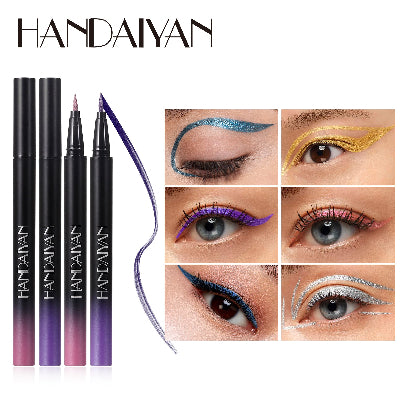 HANDAIYAN Mini Metallic Luster Smudgeproof and Waterproof Liquid Eyeliner (1pc)