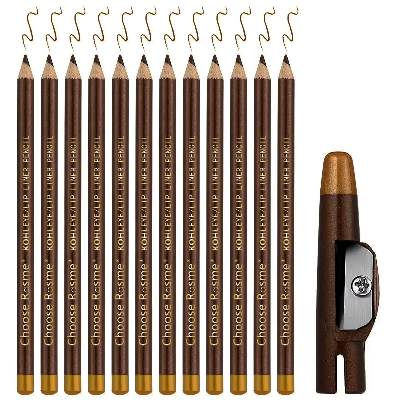 KOHL Waterproof Brow & Lip Liner Pencil with Sharpener Cap (Deepcoffee)