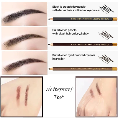 KOHL Waterproof Brow & Lip Liner Pencil with Sharpener Cap (Deepcoffee)