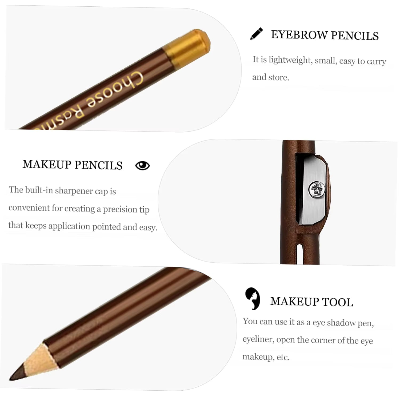 KOHL Waterproof Brow & Lip Liner Pencil with Sharpener Cap (Black)