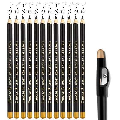 KOHL Waterproof Brow & Lip Liner Pencil with Sharpener Cap (Black)