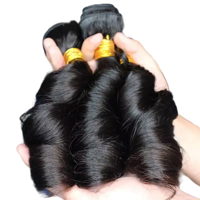 16 18 20 Inch French Curl Indian Remy 100% Human Hair Bundles (3-Bundles/#1B)