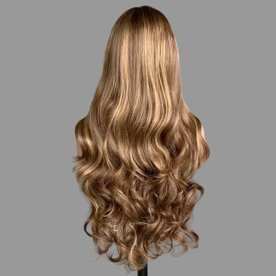 26-Inch Body Wave 80% Human Hair Blend Synthetic Hair Wig (12R27)