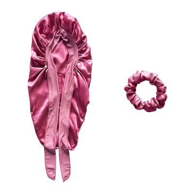 Long Satin and Scrunchies Set Bonnet (1pc)