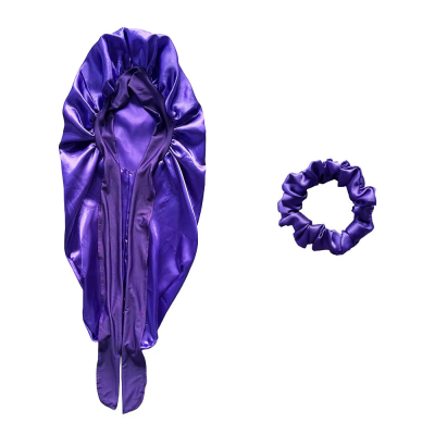 Long Satin and Scrunchies Set Bonnet (1pc)