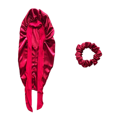 Long Satin and Scrunchies Set Bonnet (1pc)