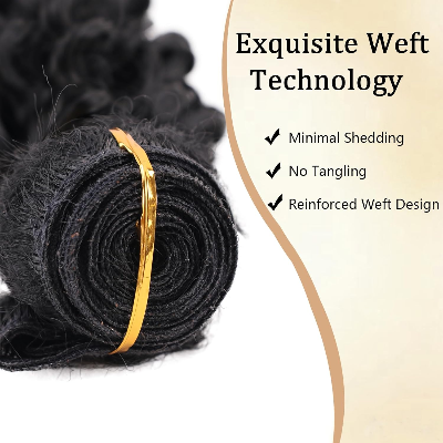 20-Inches Kinky Curls Synthetic Hair Bundles (3-Bundles/#1B)