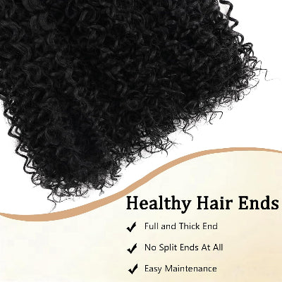 20-Inches Kinky Curls Synthetic Hair Bundles (3-Bundles/#1B)