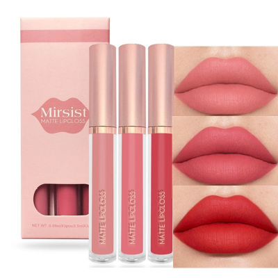 MIRSIST Waterproof High Pigmented Matte Lip Gloss (3pcs)