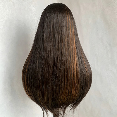 24-Inch Straight Synthetic Hair High Temperature Fiber Wig (#4/30)