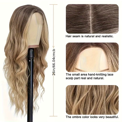 26-Inch Body Wave Curly Synthetic Hair High Temperature Fiber Wig (#R4/6/26D)