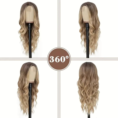 26- Inch Body Wave Curly Synthetic Hair High Temperature Fiber Wig (#R4/22/T503)