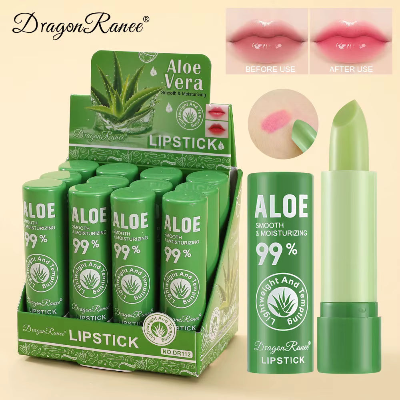 DRAGON RANEE Aloe Vera Temperature Color Change Moisturizing Lip Balm (2pc)