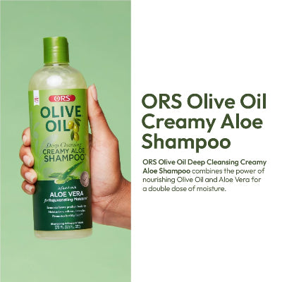 ORS Olive Oil Moisture Restore Creamy Aloe Shampoo Infused with Aleo Vera (16 oz)
