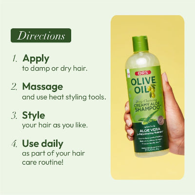 ORS Olive Oil Moisture Restore Creamy Aloe Shampoo Infused with Aleo Vera (16 oz)