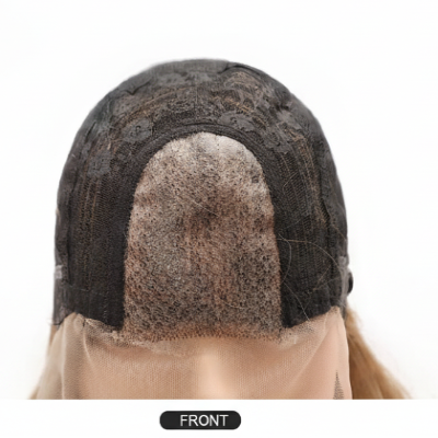14-Inch Bone Straight Bob Synthetic Hair High-Temperature Wig (#1B)