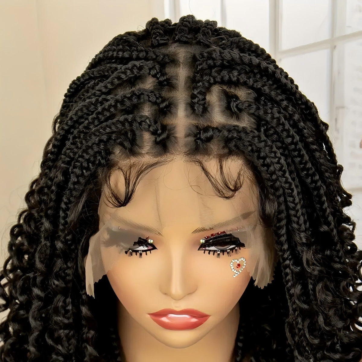 18-Inch Full Lace Glueless Synthetic Three-Strand Box Braid Wig (#T27-Caramel)