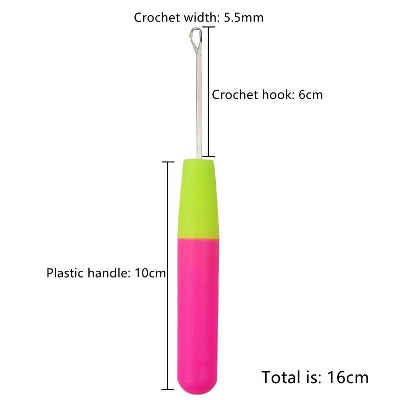 Plastic Hair Knitting Crochet Hook Needles (1pc)
