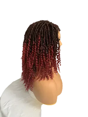18-Inches Glueless Dreadlocks Synthetic Hair Braided Wig (#1B/BUG)