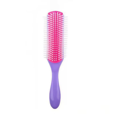 Detangle Hair Brush With 9 Row Comb Teeth for Men and Women (1pc)