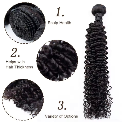 20-Inches Kinky Curls Synthetic Hair Bundles (3-Bundles/#1B)