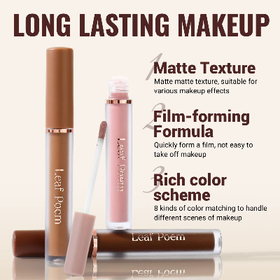 LEAF POEM Waterproof Matte Liquid Eyeshadow (1pack of 8pcs)