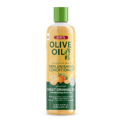 ORS Olive Oil Strengthen & Nourish Replenishing Conditioner infused with Sweet Orange Oil for Revitalizing Moisture (12.25 oz)