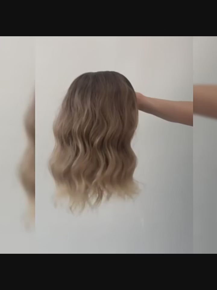 14-Inch Body Wave Synthetic Hair High Temperature Fiber Wig (#1B/30)