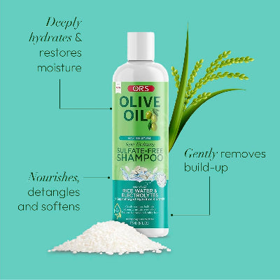 ORS Olive Oil Hair Shampoo Super Hydrating Sulfate-Free (16 Oz)