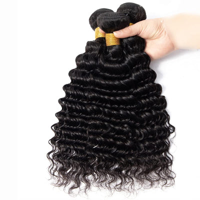 20-Inch Water Wave Synthetic Hair Bundles (3-Bundles /#1B)